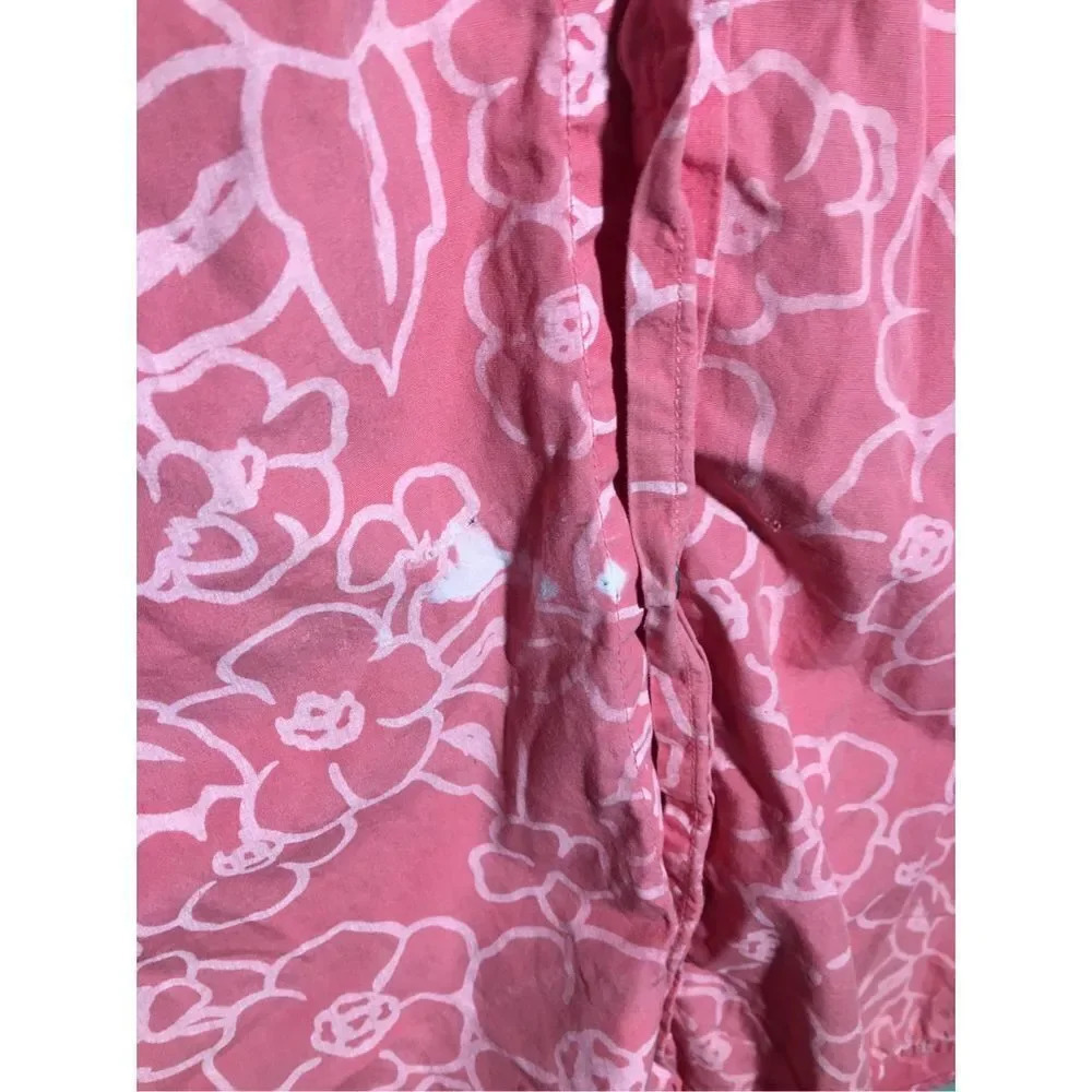 Mens Tommy Hilfiger Shirt Floral Pink Easter Casual Button Down Beachy Boho - Picture 3 of 5